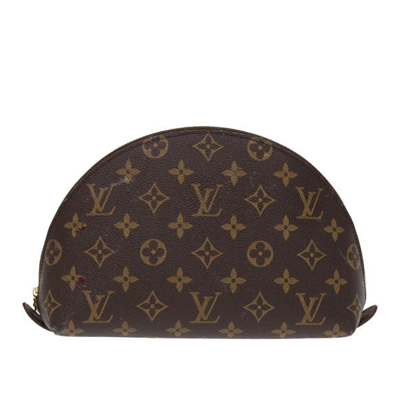 LOUIS VUITTON Monogram Trousse Demi Ronde Cosmetic Pouch M47520 LV Auth 89289 - Picture 13 of 16